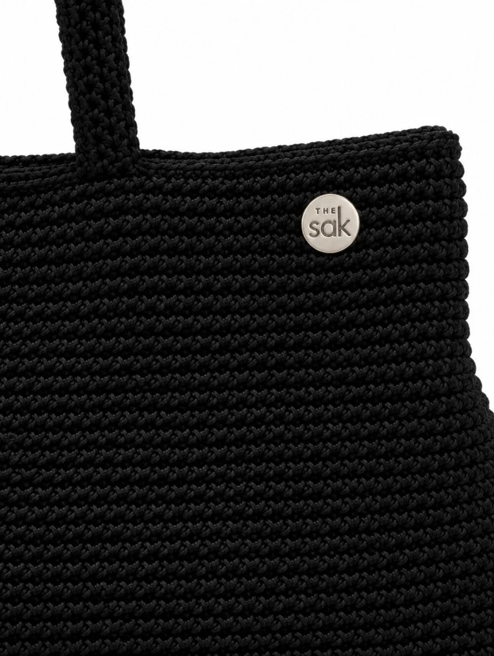THE SAC Los Feliz Black Crochet Tote